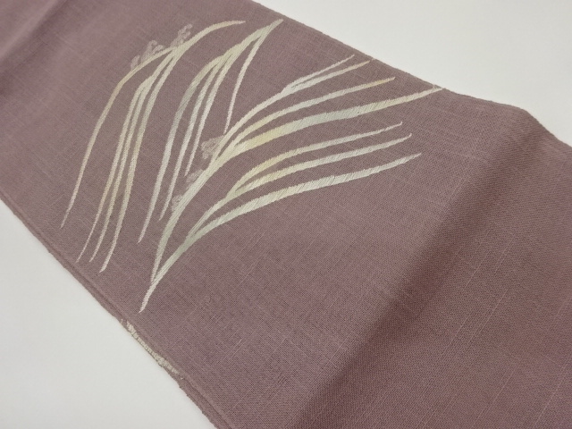 JAPANESE NAGOYA OBI FOR SUMMER / PULP CLOTH / TSUMUGI / WOVEN ROUGH WAVE